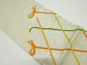 リサイクル　光悦垣模様織り出し袋帯